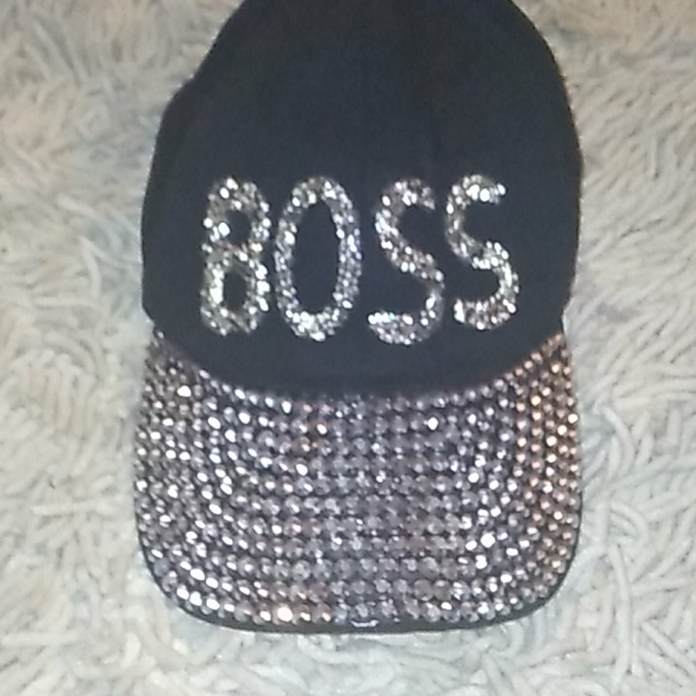Boss rhinestone hat